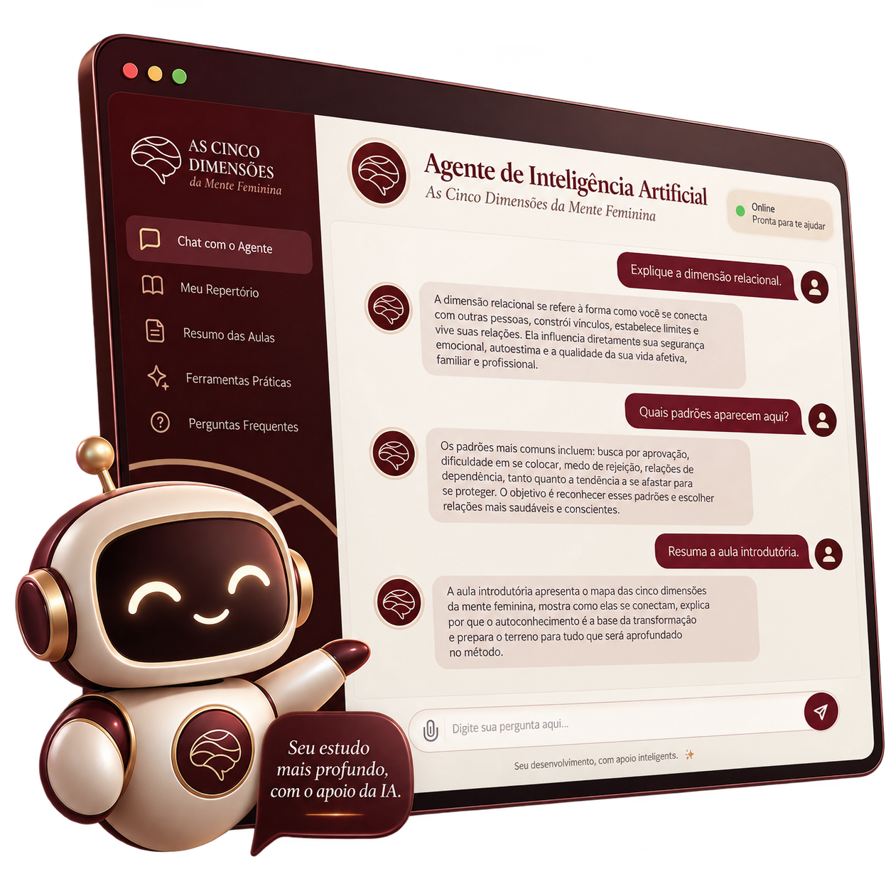 Mockup do Agente de Inteligência Artificial